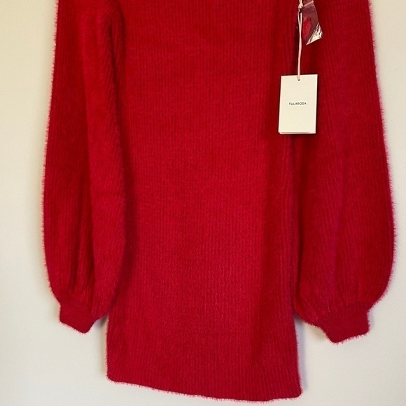 NWT TULAROSA Gramercy Fuzzy Off Shoulder Dress - Picture 6 of 10
